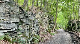 Bedrock cut, the "Slate Cut"