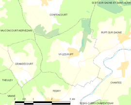 Mapa obce Vy-lès-Rupt