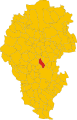 Collocatio finium municipii in Provincia Vicetina.