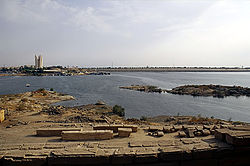 View of Aswan in lake Nasser