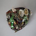 Wall pocket, coloured glazes, c. 1888, shellfish and seaweed Palissy majolica