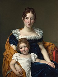 Portrait of the Comtesse Vilain XIIII and her Daughter 1816