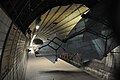 Blick von Osten auf die 1994 aufgebaute Installation 'Hauptbahnhof-Nord von Stephan Huber und Raimund Kummer im ungenutzten nördlichen Tunnel der U-Bahnstation Hauptbahnhof-Nord.