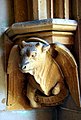 Widmerpool Church Winged Bull Corbel in porch