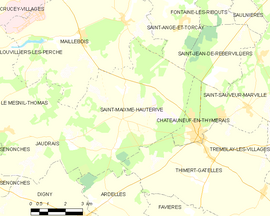 Mapa obce Saint-Maixme-Hauterive