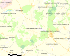 Carte de la commune de Saint-Maixme-Hauterive.