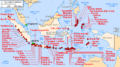 Carte des volcans indonésiens