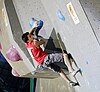 Sean McColl competing at the 2012 Bouldering World Cup in Munich