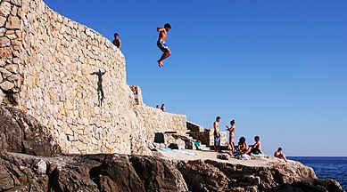 Tombstoning