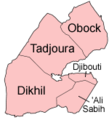 Map of the districts of Djibouti