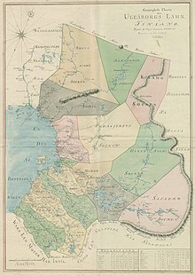 Map of Oulu County from 1795.