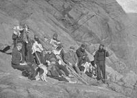 At the foot of the cliffs, Borrera, 1898