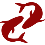 A representation of the Pisces symbol