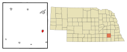 Location of Wilber, Nebraska