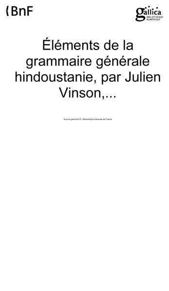 File:Vinson - Éléments de la grammaire générale hindoustanie.djvu