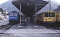 Zwei Spurweiten am selben Bahnsteig im Bahnhof Villefranche - Vernet-les-Bains, 1998