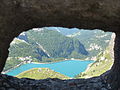 Il lago visto dalla ferrata delle Trincee.