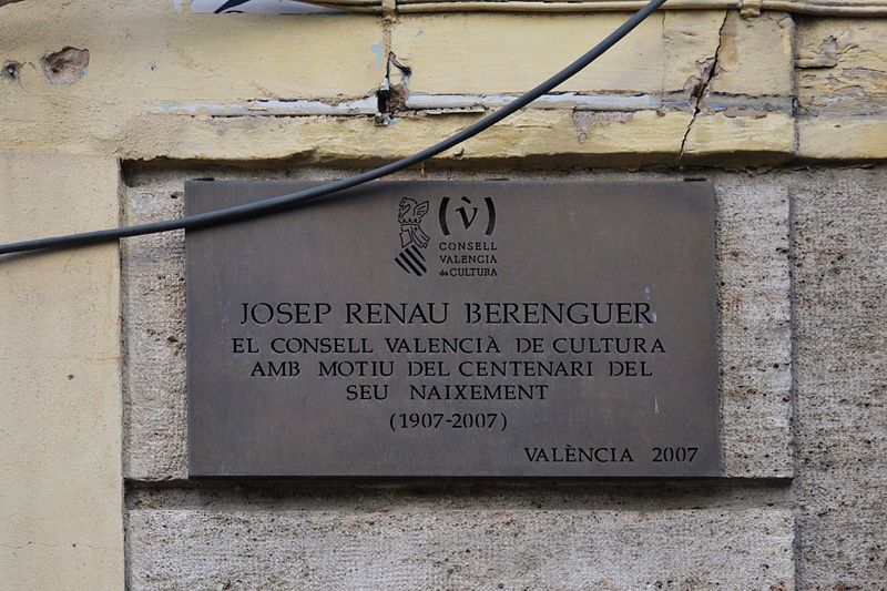 File:Placa a la casa natal de Josep Renau, València.JPG