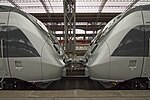 Coupling of two units at Leipzig Hauptbahnhof