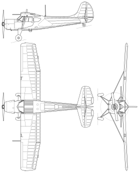 vue en plan de l’avion