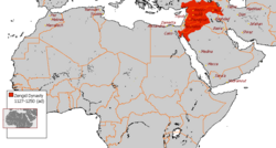 دودمان زنگی در بزرگترین حد خود