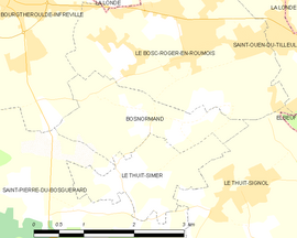 Mapa obce Bosnormand