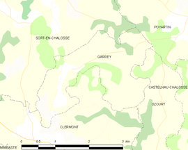 Mapa obce Garrey