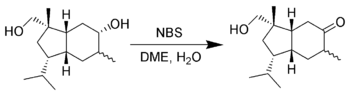 Selectieve oxidatie van alcoholen met N-broomsuccinimide.