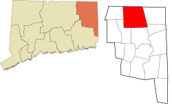 Woodstock's location within the Northeastern Connecticut Planning Region and the state of Connecticut