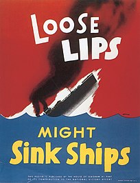 "Loose lips might sink ships", en jämförbar amerikansk kampanj.