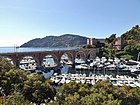 Viaduct and Port de la Rague, with Théoule-sur-Mer in the background