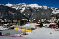 Estación base del teleférico Wengen-Männlichen y pista de patinaje