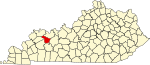 State map highlighting McLean County