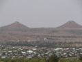 Image 3Hargeisa and much of northwestern Somalia is desert or hilly terrain. Here, the thelarchic-shaped Naasa Hablood hills are shown.