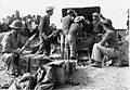 Israeli army artillery in action during Operation Assaf