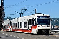 MAX train of two Type 2 cars on the Steel Bridge