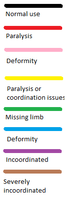 Colour guide for understanding fully body diagrams