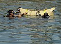 Navy training exercise using lift bags.