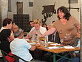 Dégustation des vins de la vallée du Rhône au Musée de la gourmandise à Hermalle-sous-Huy.