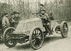 Maurice Augières sur Mors à Dourdan en novembre 1902.