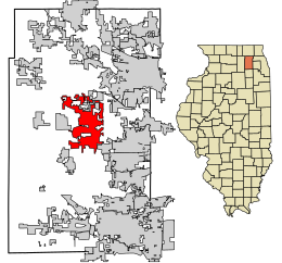 Location of Campton Hills in Kane County, Illinois
