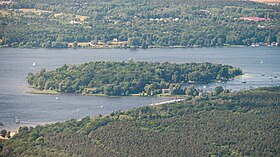 Vue aérienne de Schwanenwerder.