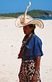 A Raja (traditional king) of Rote wearing the ti'i langga