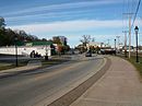 US 67 follows a bend in the Mississippi River north in Le Claire