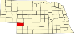 Karte von Perkins County innerhalb von Nebraska