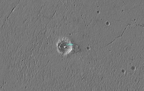 MER-B Opportunity lander in Eagle crater (2006)