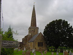 The exterior of St Peter & Paul's Church, Chiselborough, Somerset