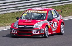 Lada gjorde comeback på Hungaroring med James Thompson.