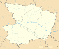 Mapa konturowa Maine i Loary, na dole nieco na prawo znajduje się punkt z opisem „Brossay”