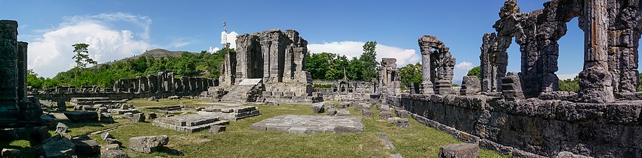 Panorama of the ruins in summer of 2011